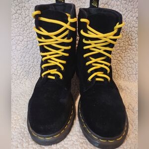 Ladies Dr.Marten Lace-up Boots, black 1460 PASCAL VELVET Size 6L